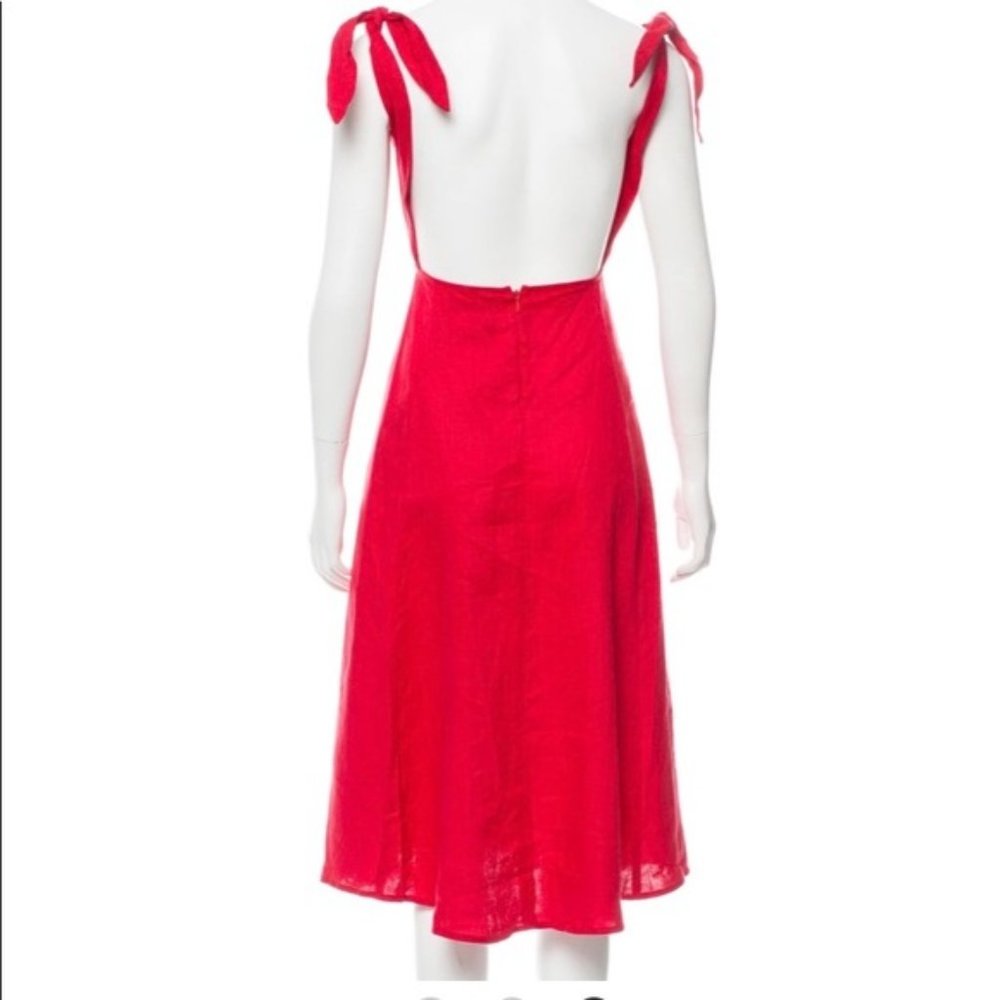 Reformation Red Backless Dress - Picture 6 of 6